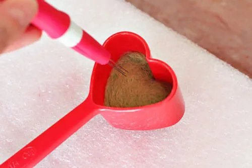 ساخت قلب با الیاف کچه دوزی